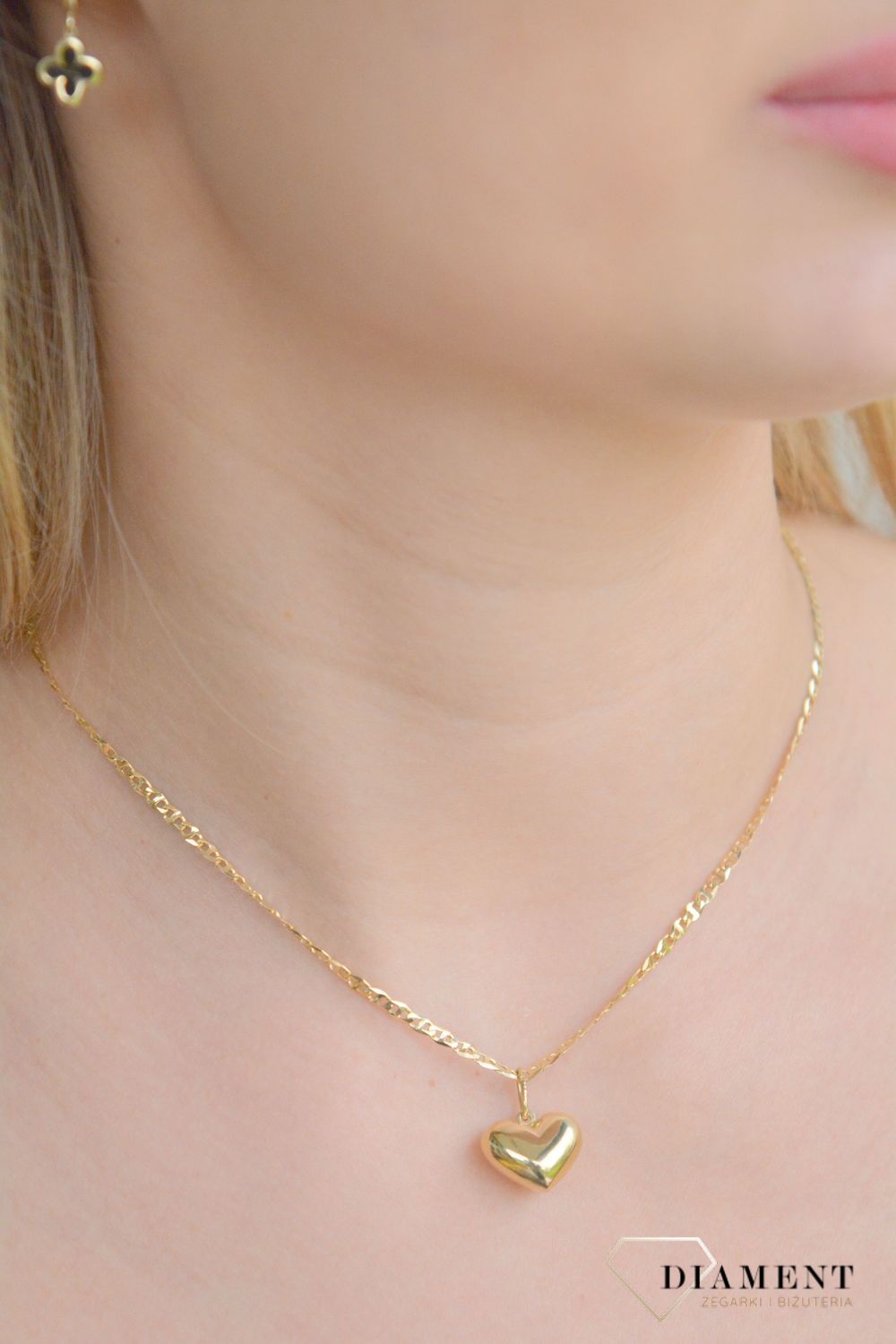 Złota zawieszka 585 wypukłe gładkie Serce ZA 3502A.jpg